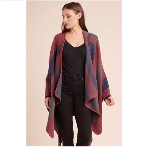 BB Dakota X Fab Fit Fun Poncho Mulberry fall one size fits most